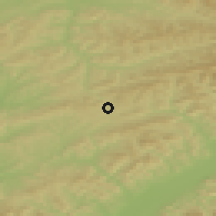Shaded relief of the 50 km around Lidečko, drawn from the GMTED2010 grid