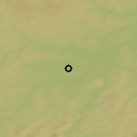 Shaded relief of the 50 km around Líně, drawn from the GMTED2010 grid
