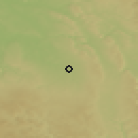 Shaded relief of the 50 km around Litomyšl, drawn from the GMTED2010 grid