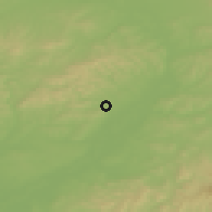Shaded relief of the 50 km around Boršice, drawn from the GMTED2010 grid