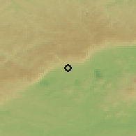 Shaded relief of the 49 km around Litvínov, drawn from the GMTED2010 grid