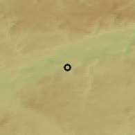 Shaded relief of the 50 km around Loket, drawn from the GMTED2010 grid