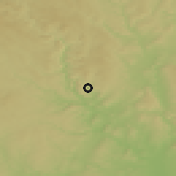 Shaded relief of the 50 km around Lomnice, drawn from the GMTED2010 grid