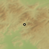 Shaded relief of the 50 km around Loučná nad Desnou, drawn from the GMTED2010 grid