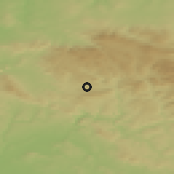 Shaded relief of the 49 km around Lučany nad Nisou, drawn from the GMTED2010 grid