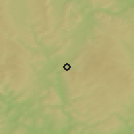 Shaded relief of the 50 km around Boskovice, drawn from the GMTED2010 grid