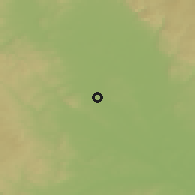 Shaded relief of the 50 km around Lutín, drawn from the GMTED2010 grid