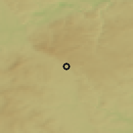 Shaded relief of the 50 km around Mariánské Lázně, drawn from the GMTED2010 grid
