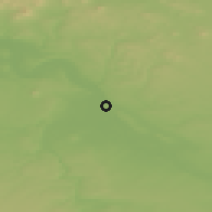Shaded relief of the 49 km around Mělník, drawn from the GMTED2010 grid