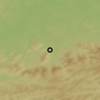 Shaded relief of the 50 km around Metylovice, drawn from the GMTED2010 grid