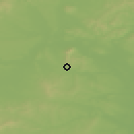 Shaded relief of the 50 km around Mikulov, drawn from the GMTED2010 grid