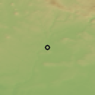 Shaded relief of the 49 km around Bakov nad Jizerou, drawn from the GMTED2010 grid