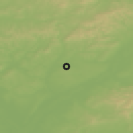 Shaded relief of the 50 km around Milotice, drawn from the GMTED2010 grid