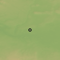 Shaded relief of the 49 km around Milovice, drawn from the GMTED2010 grid