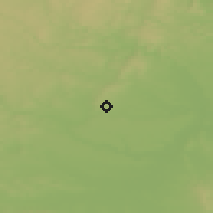 Shaded relief of the 50 km around Miroslav, drawn from the GMTED2010 grid