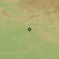 Shaded relief of the 49 km around Mírová pod Kozákovem, drawn from the GMTED2010 grid