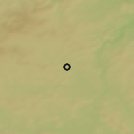 Shaded relief of the 50 km around Mirovice, drawn from the GMTED2010 grid