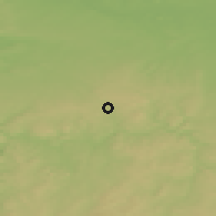 Shaded relief of the 50 km around Mnichovice, drawn from the GMTED2010 grid