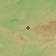 Shaded relief of the 49 km around Mníšek, drawn from the GMTED2010 grid