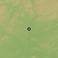 Shaded relief of the 50 km around Modřice, drawn from the GMTED2010 grid