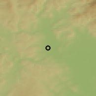 Shaded relief of the 50 km around Mohelnice, drawn from the GMTED2010 grid
