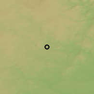 Shaded relief of the 50 km around Mohelno, drawn from the GMTED2010 grid