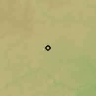 Shaded relief of the 50 km around Moravské Budějovice, drawn from the GMTED2010 grid