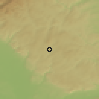 Shaded relief of the 50 km around Moravský Beroun, drawn from the GMTED2010 grid