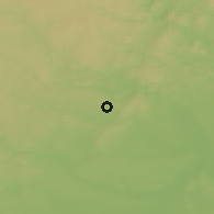 Shaded relief of the 50 km around Moravský Krumlov, drawn from the GMTED2010 grid