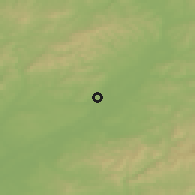 Shaded relief of the 50 km around Moravský Písek, drawn from the GMTED2010 grid