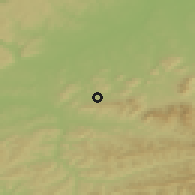 Shaded relief of the 50 km around Mořkov, drawn from the GMTED2010 grid