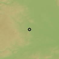 Shaded relief of the 50 km around Mostkovice, drawn from the GMTED2010 grid