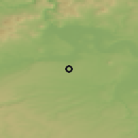 Shaded relief of the 49 km around Mšené-lázně, drawn from the GMTED2010 grid