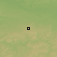 Shaded relief of the 50 km around Mukařov, drawn from the GMTED2010 grid