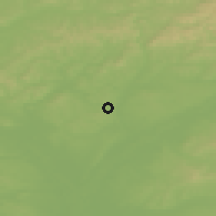 Shaded relief of the 50 km around Mutěnice, drawn from the GMTED2010 grid