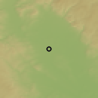 Shaded relief of the 50 km around Náklo, drawn from the GMTED2010 grid