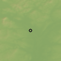 Shaded relief of the 50 km around Břeclav, drawn from the GMTED2010 grid