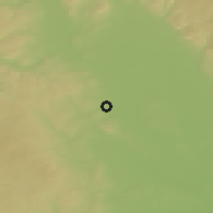 Shaded relief of the 50 km around Náměšt' na Hané, drawn from the GMTED2010 grid