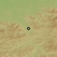 Shaded relief of the 50 km around Návsí, drawn from the GMTED2010 grid