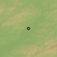 Shaded relief of the 50 km around Nedakonice, drawn from the GMTED2010 grid