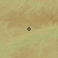 Shaded relief of the 49 km around Nejdek, drawn from the GMTED2010 grid