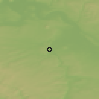 Shaded relief of the 49 km around Nelahozeves, drawn from the GMTED2010 grid