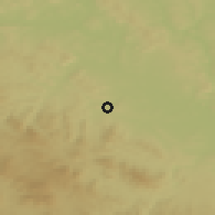 Shaded relief of the 50 km around Netolice, drawn from the GMTED2010 grid