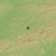 Shaded relief of the 50 km around Nivnice, drawn from the GMTED2010 grid