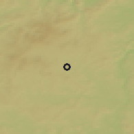 Shaded relief of the 50 km around Březnice, drawn from the GMTED2010 grid