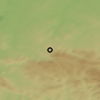 Shaded relief of the 49 km around Nové Město pod Smrkem, drawn from the GMTED2010 grid