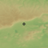 Shaded relief of the 49 km around Novosedlice, drawn from the GMTED2010 grid