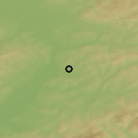 Shaded relief of the 50 km around Březolupy, drawn from the GMTED2010 grid