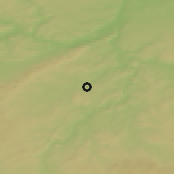 Shaded relief of the 50 km around Nový Knín, drawn from the GMTED2010 grid