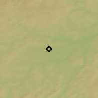 Shaded relief of the 50 km around Nýřany, drawn from the GMTED2010 grid